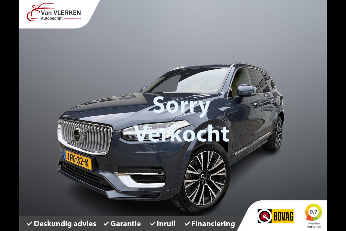 Volvo XC90 2.0 T8 Recharge AWD Ultimate Bright 7P TREKHAAK PANORAMADAK LEER Volvo XC90 2.0 T8 Recharge AWD Ultimate Bright 7P TREKHAAK PANORAMADAK LEER