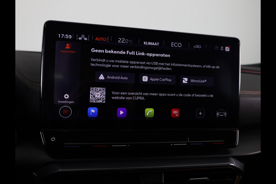 CUPRA Formentor 1.4 e-Hybrid VZ Performance 245 pk Automaat (DSG) | Navigatie | Parkeersensoren (Park assist) | Rondomzicht camera | Elektr. bestuurdersstoel met geheugen | Stoelverwarming |