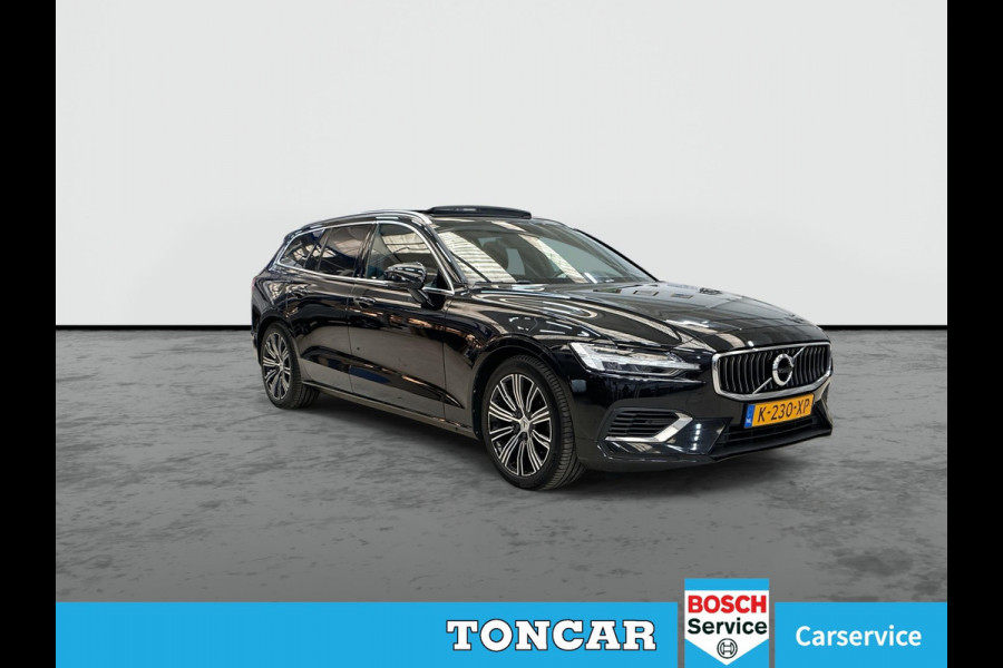 Volvo V60 2.0 T6 Recharge AWD Business Pro Cacao Leder 341pk ! | Skyroof | Trekhaak | Stoel- Stuur-, A-Bank verwarming | A-Camera