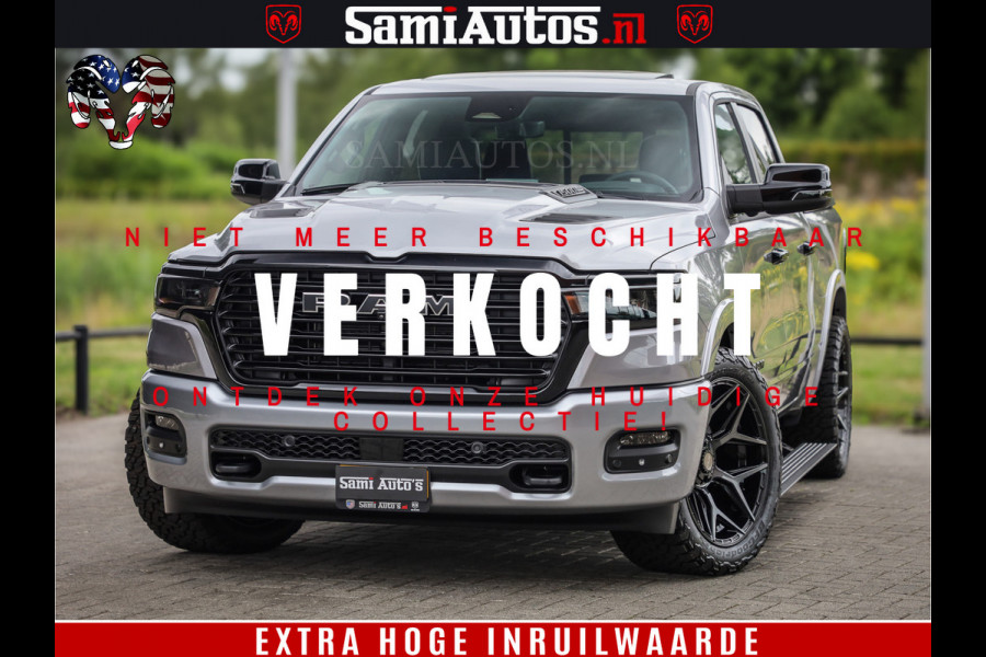 Dodge Ram 1500 Night Premium | Full Option | De Meest Luxe Pick-Up in zijn Klasse | Comfortabele Dubbele Cabine met Royale 5 Zitplaatsen | BPM vrij | Nu Leverbaar uit Voorraad | Voorraad Nr 2215 - 4984