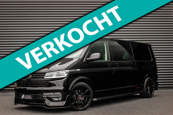 Volkswagen Transporter 2.0 TDI L2H1 150PK BULLI DC DUBBEL CABINE / LEIGHTONVANS BODYKIT / FULL OPTINS / LEDER / FULL BLACK / APPLE