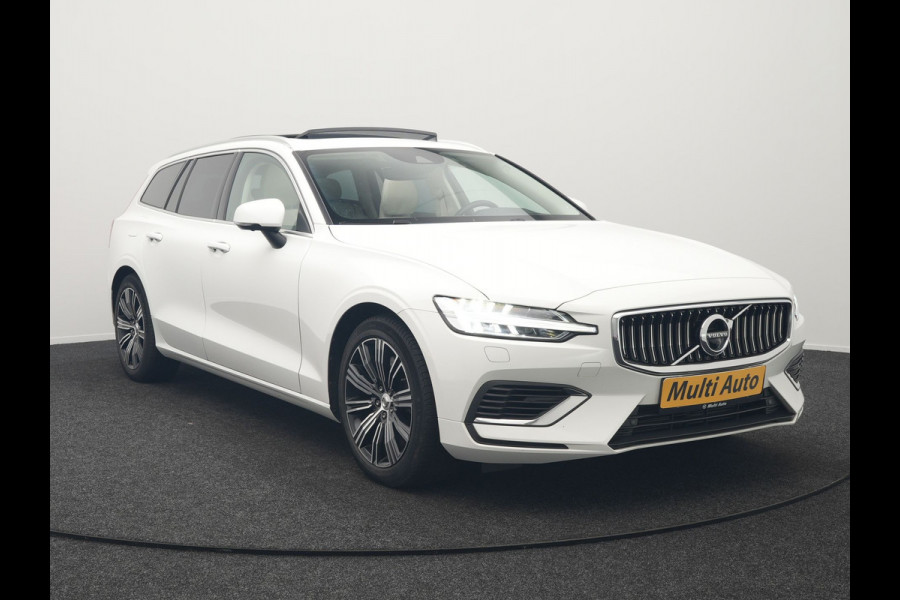 Volvo V60 T6 Recharge AWD Inscription Plug In Hybrid 340pk Dealer O.H PHEV | Trekhaak Af Fabriek | Panodak | Head Up | 360 Camera | Adaptive Cruise | Lederen Sporstoelen Memory & Verwarmd | Harman & Kardon | Blis | Keyless | Apple Carplay | Stuur Verwarmd |