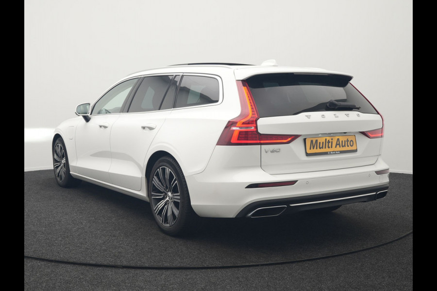 Volvo V60 T6 Recharge AWD Inscription Plug In Hybrid 340pk Dealer O.H PHEV | Trekhaak Af Fabriek | Panodak | Head Up | 360 Camera | Adaptive Cruise | Lederen Sporstoelen Memory & Verwarmd | Harman & Kardon | Blis | Keyless | Apple Carplay | Stuur Verwarmd |