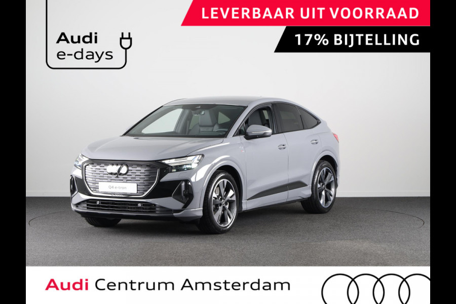 Audi Q4 Sportback e-tron S edition e-tron 45 82 kWh 210 kW / 286 PK Sportba Comfortpakket, adpative cruise control, achteruitrijcamera, optiek pakket zwart plus