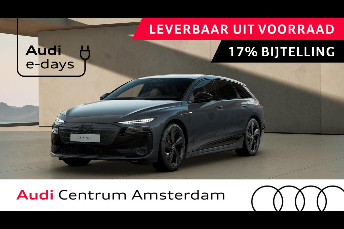 Audi A6 Avant e-tron S edition 83 kWh leder interieur, winterpakket, privacy glass, rode remzadels
