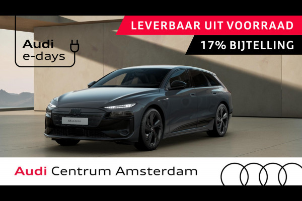 Audi A6 Avant e-tron S edition 83 kWh leder interieur, winterpakket, privacy glass, rode remzadels