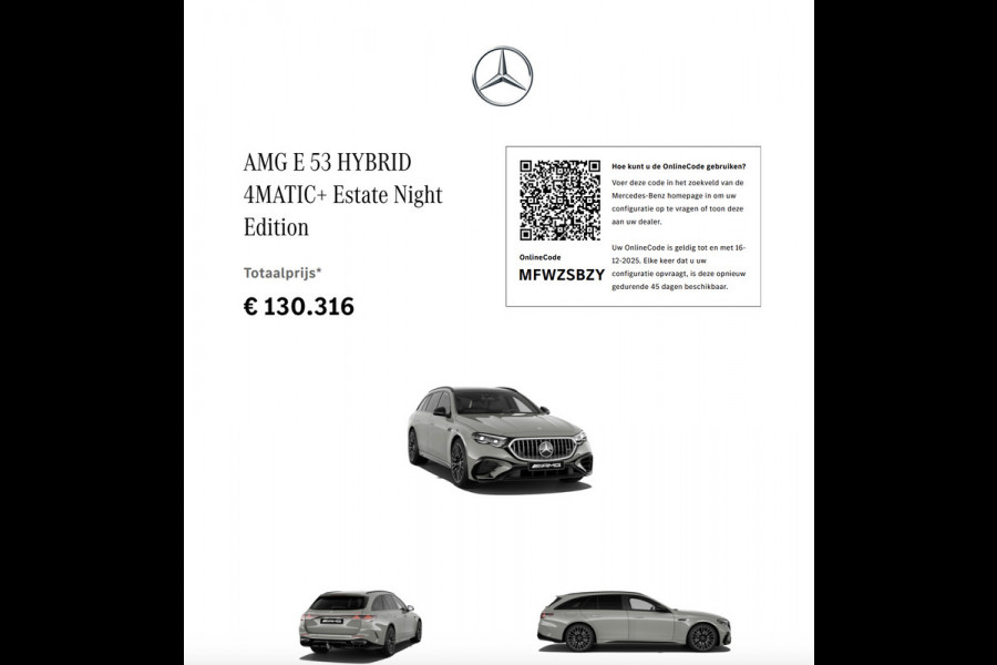 Mercedes-Benz E-Klasse AMG 53 4MATIC+ 612pk Achterasbesturing Trekhaak