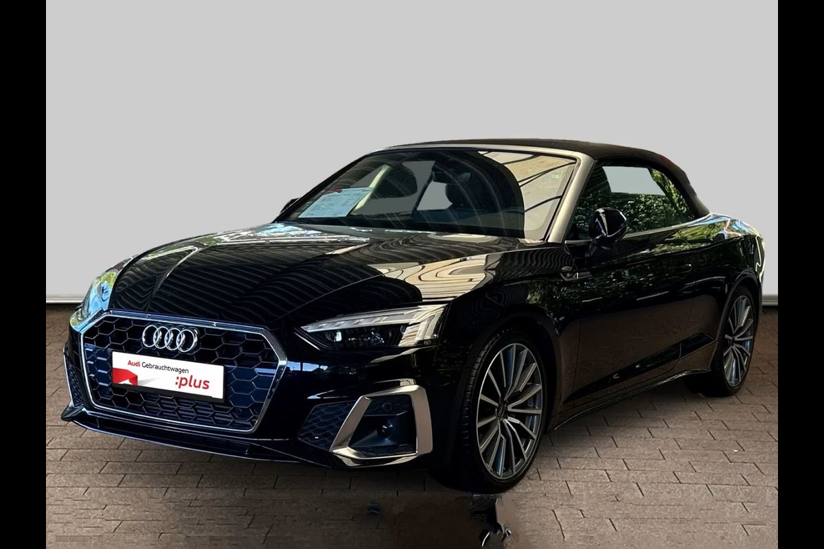 Audi A5 Cabriolet 40 TFSI S-LINE ** MATRIX, NAVI+, LEDER, TREKH, NEKVERW, 19-inch LMV, VIRTUAL ** 1e EIG - UNFALLFREI - € 31.000,= onder NP ** ** INFORMEER OOK NAAR ONZE AANTREKKELIJKE FINANCIAL-LEASE TARIEVEN **