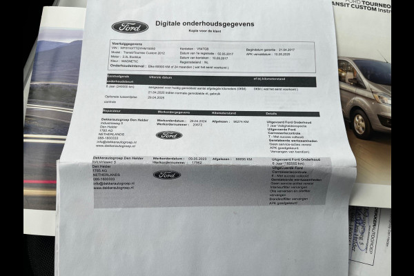 Ford Transit Custom 2.0 TDCI L1H1 Trend EURO 6 / Trekhaak / Dealer onderhouden / 3 zits