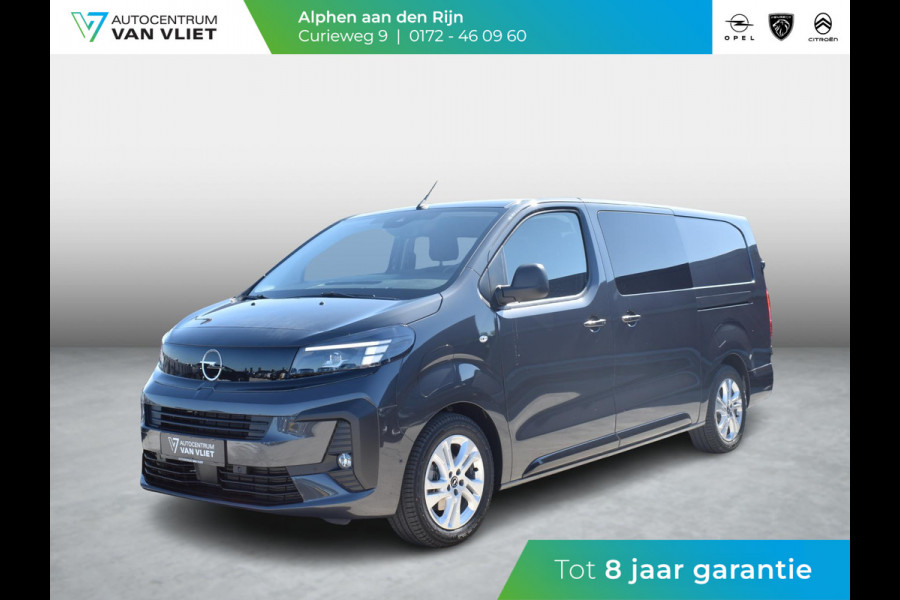 Opel Vivaro Electric 75 kWh Dubbele Cabine | tot 8 jaar garantie | 2x schuifdeur | Dynamic Comfort NAV Pakket | Comfort Pakket |  Exterieur pakket | Winterpakket | Betimmering | LM velgen | Rijklaarprijs