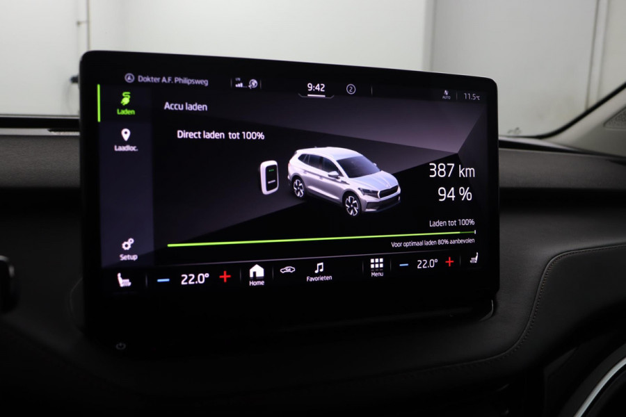 Škoda ENYAQ iV 80 Founders Edition Black|Leer|SOH 93%|Camera|Stoelverwarming