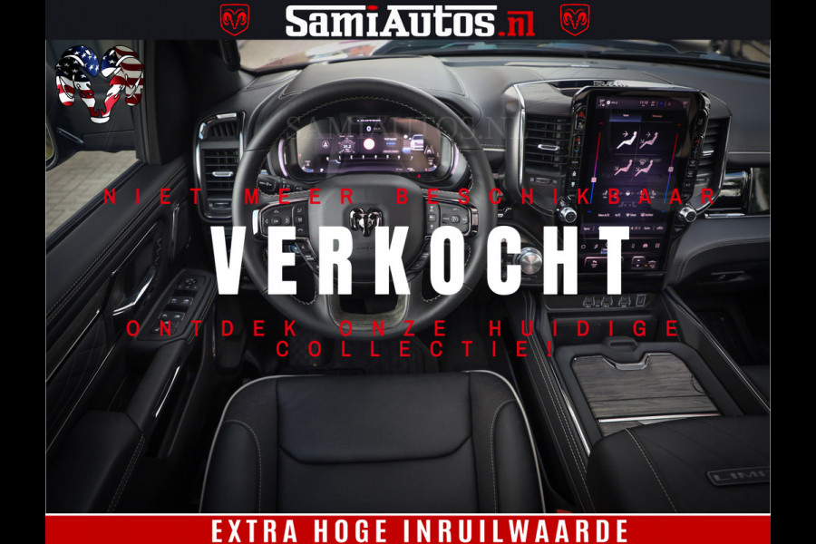 Dodge Ram 1500 Limited Night High Output 540HP 706Nm | Massage + Full Option | De Meest Luxe en Volle Pick-Up in zijn Klasse | Comfortabele Dubbele Cabine met Royale 5 Zitplaatsen | BPM vrij | Nu Leverbaar uit Voorraad | Voorraad Nr 2293 - 7688