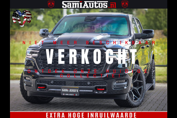 Dodge Ram 1500 Limited Night High Output 540HP 706Nm | Massage + Full Option | De Meest Luxe en Volle Pick-Up in zijn Klasse | Comfortabele Dubbele Cabine met Royale 5 Zitplaatsen | BPM vrij | Nu Leverbaar uit Voorraad | Voorraad Nr 2293 - 7688
