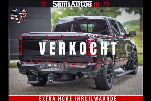 Dodge Ram 1500 Limited Night High Output 540HP 706Nm | Massage + Full Option | De Meest Luxe en Volle Pick-Up in zijn Klasse | Comfortabele Dubbele Cabine met Royale 5 Zitplaatsen | BPM vrij | Nu Leverbaar uit Voorraad | Voorraad Nr 2293 - 7688