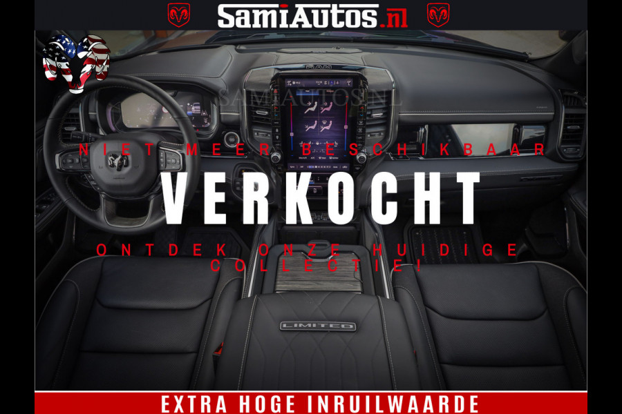 Dodge Ram 1500 Limited Night High Output 540HP 706Nm | Massage + Full Option | De Meest Luxe en Volle Pick-Up in zijn Klasse | Comfortabele Dubbele Cabine met Royale 5 Zitplaatsen | BPM vrij | Nu Leverbaar uit Voorraad | Voorraad Nr 2293 - 7688