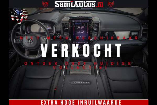 Dodge Ram 1500 Limited Night High Output 540HP 706Nm | Massage + Full Option | De Meest Luxe en Volle Pick-Up in zijn Klasse | Comfortabele Dubbele Cabine met Royale 5 Zitplaatsen | BPM vrij | Nu Leverbaar uit Voorraad | Voorraad Nr 2293 - 7688