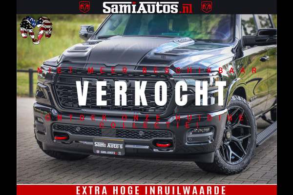 Dodge Ram 1500 Limited Night High Output 540HP 706Nm | Massage + Full Option | De Meest Luxe en Volle Pick-Up in zijn Klasse | Comfortabele Dubbele Cabine met Royale 5 Zitplaatsen | BPM vrij | Nu Leverbaar uit Voorraad | Voorraad Nr 2293 - 7688