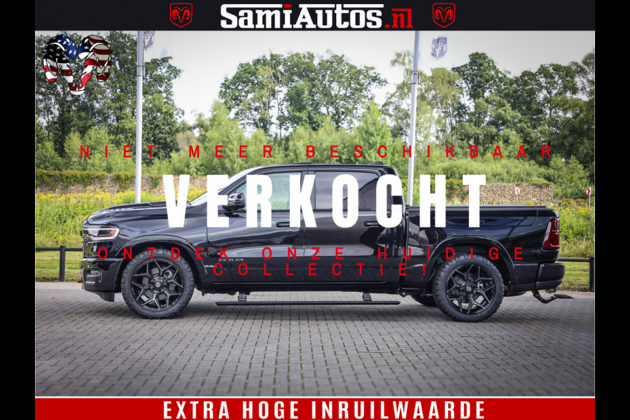 Dodge Ram 1500 Limited Night High Output 540HP 706Nm | Massage + Full Option | De Meest Luxe en Volle Pick-Up in zijn Klasse | Comfortabele Dubbele Cabine met Royale 5 Zitplaatsen | BPM vrij | Nu Leverbaar uit Voorraad | Voorraad Nr 2293 - 7688