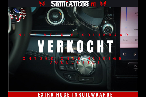 Dodge Ram 1500 Limited Night High Output 540HP 706Nm | Massage + Full Option | De Meest Luxe en Volle Pick-Up in zijn Klasse | Comfortabele Dubbele Cabine met Royale 5 Zitplaatsen | BPM vrij | Nu Leverbaar uit Voorraad | Voorraad Nr 2293 - 7688