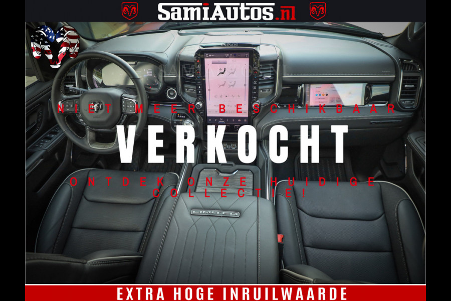 Dodge Ram 1500 Limited Night High Output 540HP 706Nm | Massage + Full Option | De Meest Luxe en Volle Pick-Up in zijn Klasse | Comfortabele Dubbele Cabine met Royale 5 Zitplaatsen | BPM vrij | Nu Leverbaar uit Voorraad | Voorraad Nr 2293 - 7688