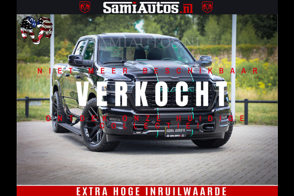 Dodge Ram 1500 Limited Night High Output 540HP 706Nm | Massage + Full Option | De Meest Luxe en Volle Pick-Up in zijn Klasse | Comfortabele Dubbele Cabine met Royale 5 Zitplaatsen | BPM vrij | Nu Leverbaar uit Voorraad | Voorraad Nr 2350 - 5181