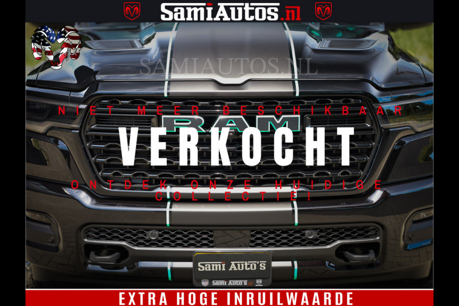 Dodge Ram 1500 Limited Night High Output 540HP 706Nm | Massage + Full Option | De Meest Luxe en Volle Pick-Up in zijn Klasse | Comfortabele Dubbele Cabine met Royale 5 Zitplaatsen | BPM vrij | Nu Leverbaar uit Voorraad | Voorraad Nr 2350 - 5181