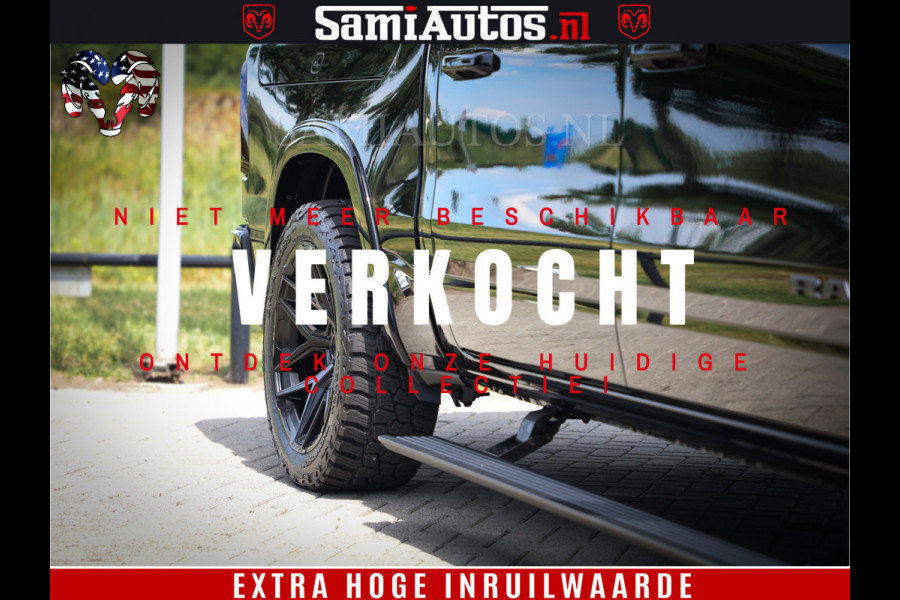 Dodge Ram 1500 Limited Night High Output 540HP 706Nm | Massage + Full Option | De Meest Luxe en Volle Pick-Up in zijn Klasse | Comfortabele Dubbele Cabine met Royale 5 Zitplaatsen | BPM vrij | Nu Leverbaar uit Voorraad | Voorraad Nr 2350 - 5181