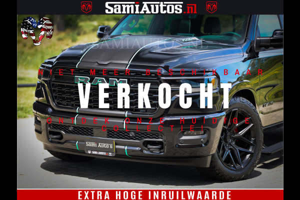 Dodge Ram 1500 Limited Night High Output 540HP 706Nm | Massage + Full Option | De Meest Luxe en Volle Pick-Up in zijn Klasse | Comfortabele Dubbele Cabine met Royale 5 Zitplaatsen | BPM vrij | Nu Leverbaar uit Voorraad | Voorraad Nr 2350 - 5181