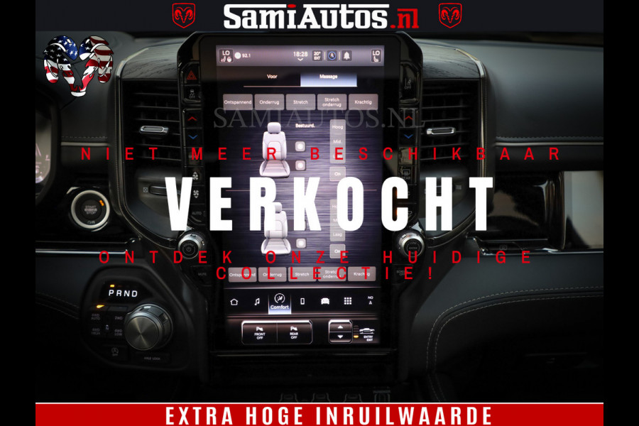 Dodge Ram 1500 Limited Night High Output 540HP 706Nm | Massage + Full Option | De Meest Luxe en Volle Pick-Up in zijn Klasse | Comfortabele Dubbele Cabine met Royale 5 Zitplaatsen | BPM vrij | Nu Leverbaar uit Voorraad | Voorraad Nr 2350 - 5181
