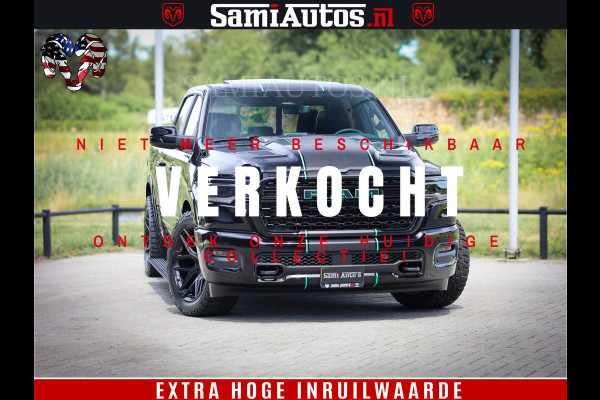Dodge Ram 1500 Limited Night High Output 540HP 706Nm | Massage + Full Option | De Meest Luxe en Volle Pick-Up in zijn Klasse | Comfortabele Dubbele Cabine met Royale 5 Zitplaatsen | BPM vrij | Nu Leverbaar uit Voorraad | Voorraad Nr 2350 - 5181