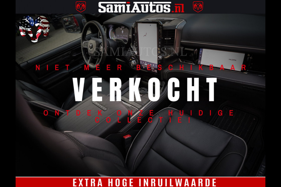 Dodge Ram 1500 Limited Night High Output 540HP 706Nm | Massage + Full Option | De Meest Luxe en Volle Pick-Up in zijn Klasse | Comfortabele Dubbele Cabine met Royale 5 Zitplaatsen | BPM vrij | Nu Leverbaar uit Voorraad | Voorraad Nr 2350 - 5181