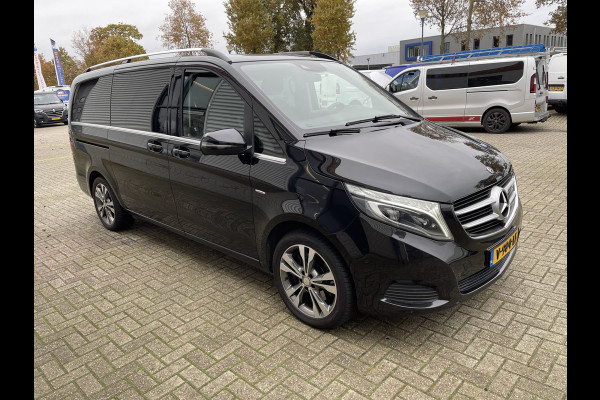 Mercedes-Benz V-Klasse 250d 190pk automaat Lang L2H1 DC 5 persoons Avantgarde / vaste prijs rijklaar € 39.950 marge / lease vanaf € 652 / zwart leer / electrische schuifdeuren / zwart metallic / burmester