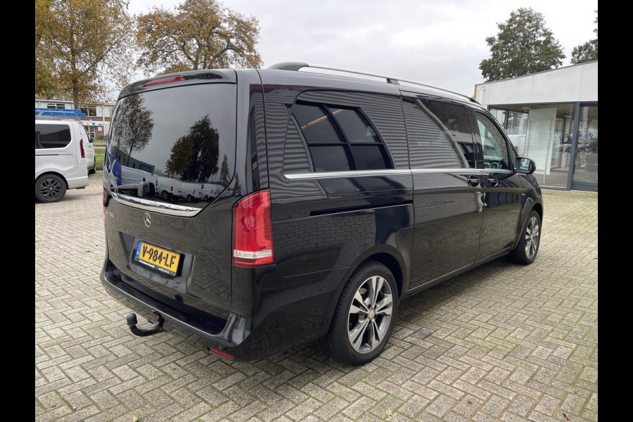 Mercedes-Benz V-Klasse 250d 190pk automaat Lang L2H1 DC 5 persoons Avantgarde / vaste prijs rijklaar € 39.950 marge / lease vanaf € 652 / zwart leer / electrische schuifdeuren / zwart metallic / burmester