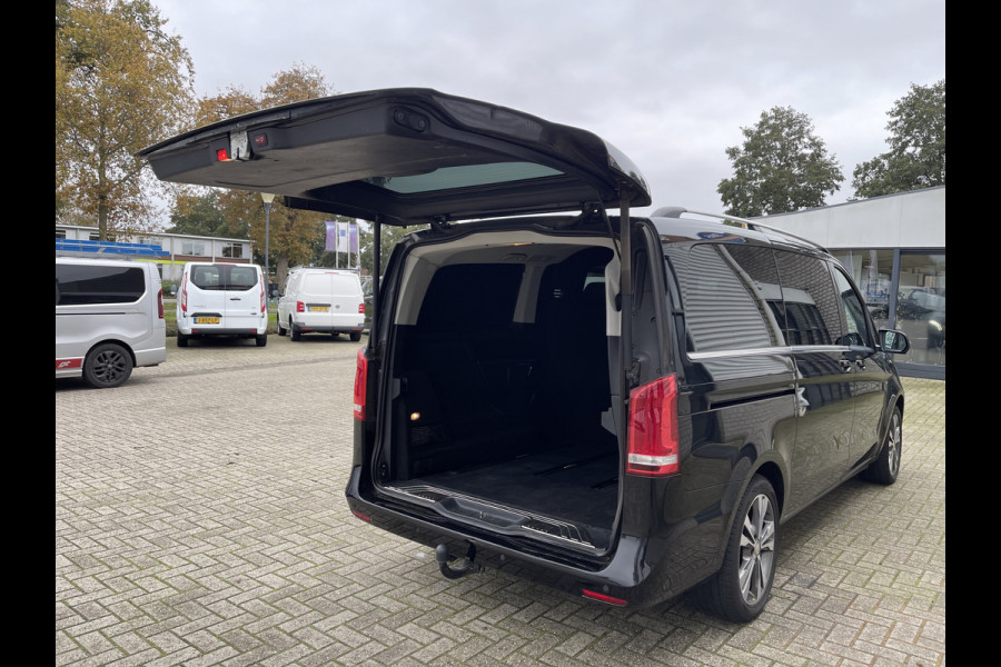Mercedes-Benz V-Klasse 250d 190pk automaat Lang L2H1 DC 5 persoons Avantgarde / vaste prijs rijklaar € 39.950 marge / lease vanaf € 652 / zwart leer / electrische schuifdeuren / zwart metallic / burmester