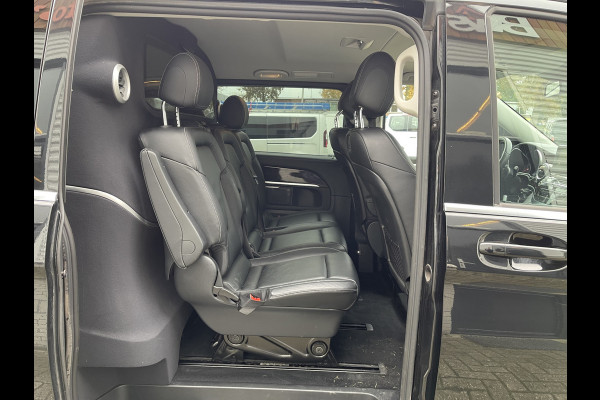 Mercedes-Benz V-Klasse 250d 190pk automaat Lang L2H1 DC 5 persoons Avantgarde / vaste prijs rijklaar € 39.950 marge / lease vanaf € 652 / zwart leer / electrische schuifdeuren / zwart metallic / burmester