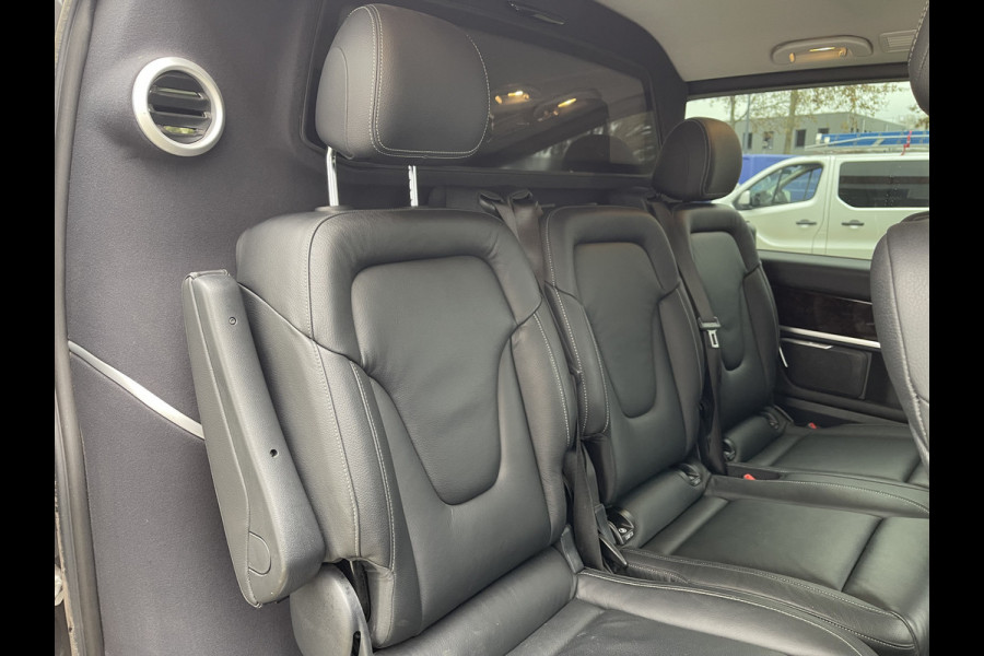 Mercedes-Benz V-Klasse 250d 190pk automaat Lang L2H1 DC 5 persoons Avantgarde / vaste prijs rijklaar € 39.950 marge / lease vanaf € 652 / zwart leer / electrische schuifdeuren / zwart metallic / burmester