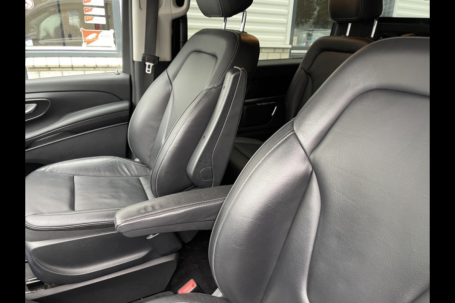 Mercedes-Benz V-Klasse 250d 190pk automaat Lang L2H1 DC 5 persoons Avantgarde / vaste prijs rijklaar € 39.950 marge / lease vanaf € 652 / zwart leer / electrische schuifdeuren / zwart metallic / burmester