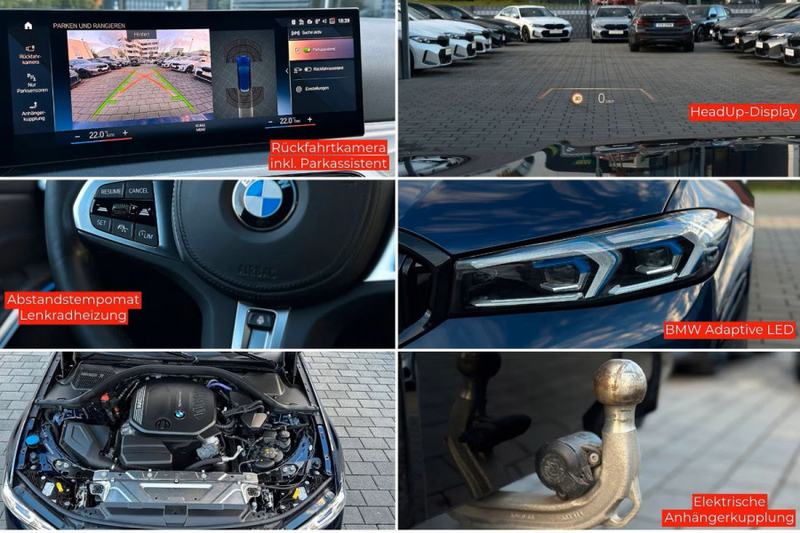 BMW 3 Serie Touring 320d xDrive M-SPORT ** LED, NAVI+, HALF-LEDER, VERW. STUUR, HuD, TREKH, 19-inch LMV, TANSANIT BLAU ** 1e EIG - UNFALLFREI ** ** INFORMEER OOK NAAR ONZE AANTREKKELIJKE FINANCIAL-LEASE TARIEVEN **