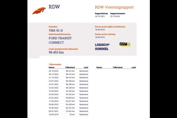 Ford Transit Connect 1.5 EcoBlue Euro 6 Lang L2 - Sortimo - Omvormer 220V - Trekhaak