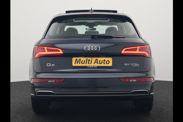 Audi Q5 50 TFSI e quattro S Line Plug In Hybrid 299pk Dealer O.H. PHEV | Panodak | 20"L.M Rotor | Apple Carplay | Sportstoelen Verwarmd | Cruise Control | Keyless | Navigatie | Virtual | 20"L.M |