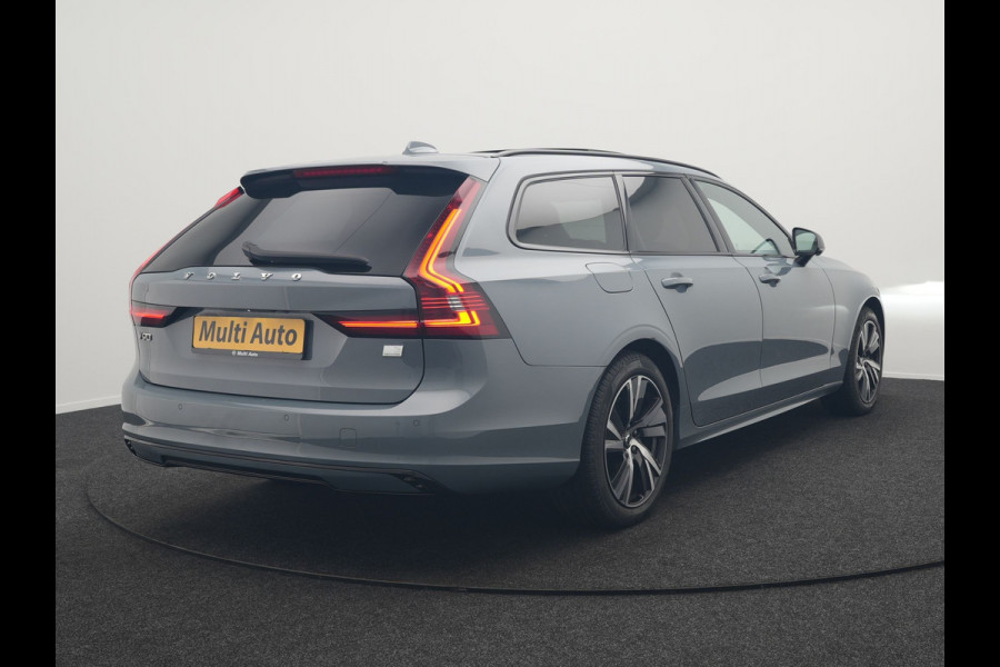 Volvo V90 T6 AWD R-Design Plug In Hybrid 340pk Dealer O.H PHEV | Trekhaak Af Fabriek | Panodak | Adaptive Cruise | Head Up | Harman & Kardon | 360 Camera | Lederen Sporstoelen Memory & Verwarmd | Pilot Assist | Apple Carplay | Navigatie | DAB |