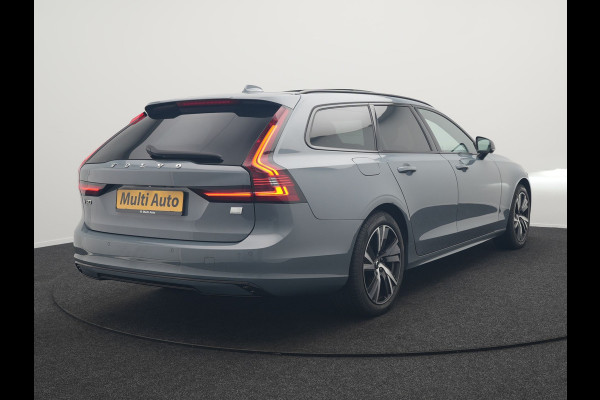 Volvo V90 T6 AWD R-Design Plug In Hybrid 340pk Dealer O.H PHEV | Trekhaak Af Fabriek | Panodak | Adaptive Cruise | Head Up | Harman & Kardon | 360 Camera | Lederen Sporstoelen Memory & Verwarmd | Pilot Assist | Apple Carplay | Navigatie | DAB |