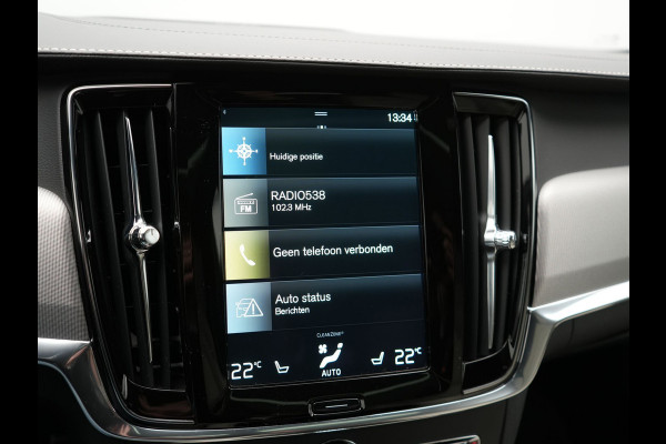 Volvo V90 T6 AWD R-Design Plug In Hybrid 340pk Dealer O.H PHEV | Trekhaak Af Fabriek | Panodak | Adaptive Cruise | Head Up | Harman & Kardon | 360 Camera | Lederen Sporstoelen Memory & Verwarmd | Pilot Assist | Apple Carplay | Navigatie | DAB |