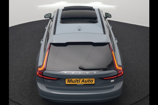 Volvo V90 T6 AWD R-Design Plug In Hybrid 340pk Dealer O.H PHEV | Trekhaak Af Fabriek | Panodak | Adaptive Cruise | Head Up | Harman & Kardon | 360 Camera | Lederen Sporstoelen Memory & Verwarmd | Pilot Assist | Apple Carplay | Navigatie | DAB |