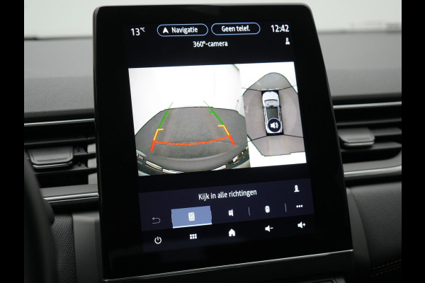 Renault Captur 1.6 E-Tech Initiale Paris Plug In Hybrid 160pk Dealer O.H PHEV | Adaptive Cruise | 360 Camera | Lederen Sportstoelen Verwarmd | Stuur Verwarmd | Blis | Keyless | Navigatie | DAB | 18"L.M |