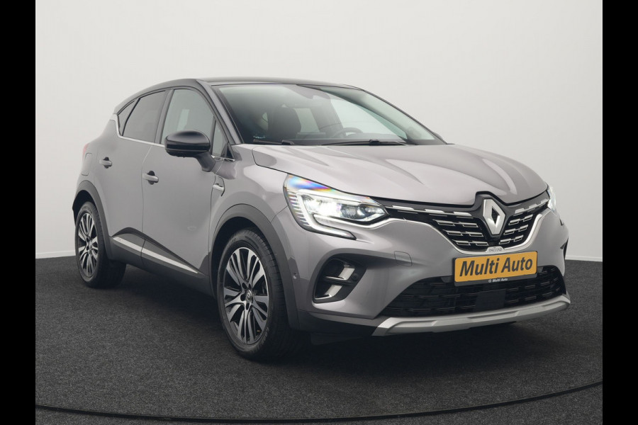 Renault Captur 1.6 E-Tech Initiale Paris Plug In Hybrid 160pk Dealer O.H PHEV | Adaptive Cruise | 360 Camera | Lederen Sportstoelen Verwarmd | Stuur Verwarmd | Blis | Keyless | Navigatie | DAB | 18"L.M |
