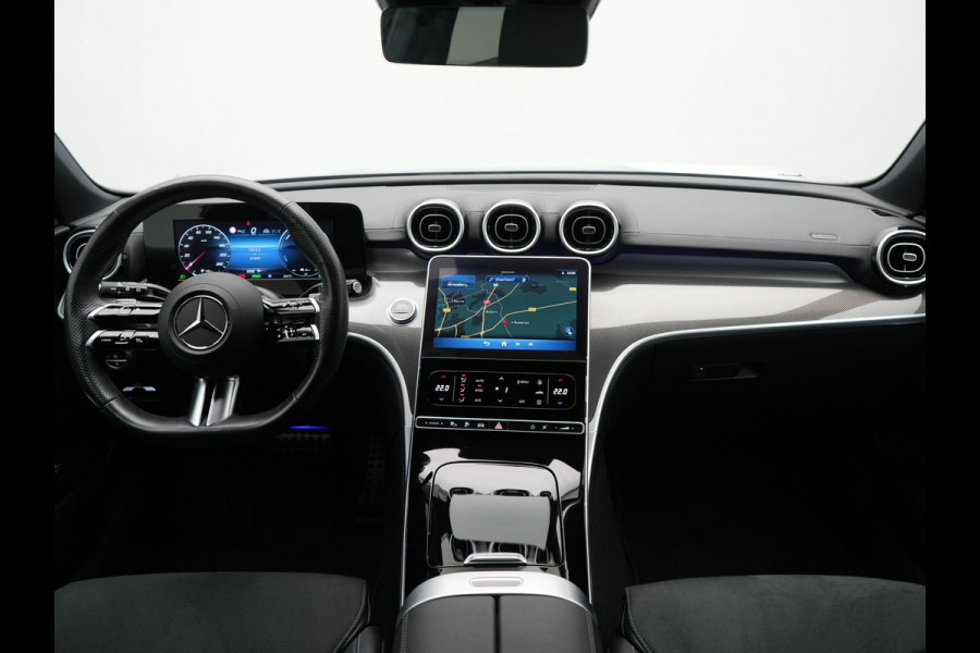 Mercedes-Benz C-Klasse Estate 300 e AMG Line NIEUW MODEL Plug In Hybrid 313pk Dealer O.H PHEV | Adaptive Cruise | Camera | Alcantara Sportstoelen Verwarmd | Sfeerverlichting | Virtual | Blis | Navigatie | DAB |