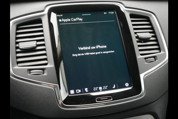 Volvo XC90 T8 Recharge AWD Core Bright Plug In Hybrid 456pk 7-Persoons Dealer O.H PHEV | Trekhaak Af Fabriek | Adaptive Cruise | Camera | Lederen Sportstoelen Memory & Verwarmd | Google Assistent | Apple Carplay | Stuur Verwarmd | Virtual | Blis | Navigatie | DAB |