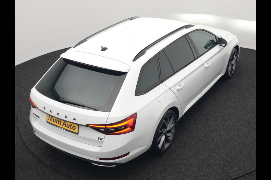 Škoda Superb Combi 1.4 TSI iV Sportline Dealer O.H PHEV | Trekhaak Af Fabriek | Adaptive Cruise | Alcantara Sportstoelen Memory & Verwarmd | Canton Audio | Apple Carplay | Stuur Verwarmd | Keyless | Sfeerverlichting |  Navigatie | DAB |