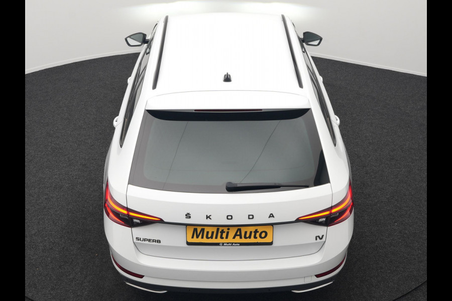 Škoda Superb Combi 1.4 TSI iV Sportline Dealer O.H PHEV | Trekhaak Af Fabriek | Adaptive Cruise | Alcantara Sportstoelen Memory & Verwarmd | Canton Audio | Apple Carplay | Stuur Verwarmd | Keyless | Sfeerverlichting |  Navigatie | DAB |